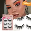 WOMELL 5 pairs 100% Mink Eyelashes 3D Makeup False Eyelashes Full Strip Fake Lashes Fluffy faux cils Soft Maquiagem Eye lashes