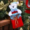 Décorations De Noël Sac De Bonbons Feutre Père Noël Chaussette Cadeau Enfants Noël Non Tissé Cloche Arbre Suspendu Décoration Drop Delivery Home Garden Dhs8A