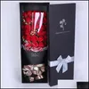 Fleurs décoratives Couronnes Main Rose Bouquet Savon Fleur Saint Valentin Noël Mère Cadeau Nouvel An Artificielle Drop Delivery Dhv6C