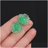 Stud New Irregar Crystal Cluster Flower Resin Mold Colorf Druzy Earring For Women Girls Valentines Day Jewelry Drop Delivery Dhgarden Dhvnu