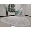 Bridal Veils 5 Metres Ivory Wedding Veil Lace Edge Appliques Cathedral Long Accessories White Tulle With Comb Cover Face Velos