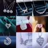 19 estilos amantes colar de colar de ouro branco preenchido pingente de casamento pingente para mulheres noiva aaaaa zircon jóias presente