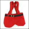 Christmas Decorations Merry Gift Treat Candy Wine Bottle Santa Claus Suspender Trousers Decor Portable Wrap Drop Delivery Home Garde Dhyah