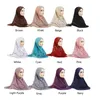 Musulman Grandes Filles Hijab avec Couche Écharpe Islamique De Haute Qualité Arabe Chapeau Femmes Bandeau Ramadan Prier Chapeaux 70x60cm