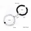 ارتباط أساور 2pcs/مجموعة مغناطيس زوجين عتيقة مطابقة الحجر الحجر المسافة مقترنة Braclet Loves Jewelry Valentine's Hone