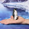 Figuras de juguete en miniatura de animales Polares realistas, conjunto de figuras de pingüino emperador, oso Ártico, adornos para pasteles, regalo de Navidad