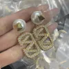 Luxury Antique design large stud women letter engrave Valentinolies dangle earrings girls wedding jewelry kh5d