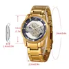 Wristwatches Luminous Men's Watch Business Quartz Watches Blue Dial Hollow Out Design Imitation Mechanical Luxury Gold Stainless Steel S