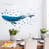 Wall Stickers Creative Whale Wall Decal Living Room Background Wall Decoration Home Self adhesive Decal Room Decoration Bedroom Warm Decoration 230331