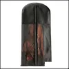 Depolama torbaları Dokumasız peruk çantası 29x60cm siyah beyaz kırmızı saçlı güzellik dayanıklı toz geçirmez taşınabilir küçük takım elbise er damla teslimat ev g dhtjy