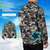 Herrenjacken 1 Set Great Cooling Fan Jacket Langarm Umlegekragen Leichte Herren Air Conditioned mit Dual Fans