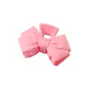 New Candy Bowknot Hair Claw Ribbon Clips Donna Ragazze Matt Plastic Big Bow Ponytail Holder Morsetti per capelli Crab Barrettes S2024