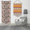 Tapestries Ethnic Style Geometric Decoration Tapestry with Tassel Hanging Flag For Home Decor Bedroom Living Room Cloth 230330