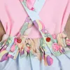 Ma Baby 1-4Y Easter Toddler Kid Baby Girls Clothes Set Pink Color T shirt Flower Bunny Skirts Overalls Outfits