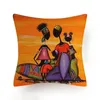 Подушка африканская женщина с рисунком крышка заката ландшафт печатный 45x45 см декоративные подушки для броска льняная наволочка