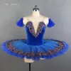 Stage Wear Blue Bird Professional Ballet Dance Tutu Dress Stiff Tulle Ballerina Costume Classical Pancake Tutus BLL089