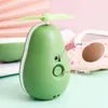 Night Lights USB Mini Avocado Fans Elektrische draagbare houd mooie Lled Night Light Makeup Mirror Fan Lamp P230331