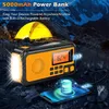 Rádio 2023 DAB FM AM Bluetooth Receptor solar de emergência Hand Crank Dynamo Outdoor LED SOS S 230331