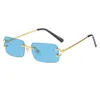 Blue Men's Design Solglasögon Kvinnors solglasögon Borderless UV400 snidade lyxiga katieglasögon utomhusglasögon sommarreseglasögon