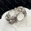 Fashion Unisex Luxury Ring for Men Women Unisex Letter Designer Rings Jewelry Sliver Color With Box