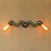 مصابيح الجدار 2 أضواء أنبوب الماء مصباح عتيقة رجعية لوفت الطراز الصناعي خمر مصابيح LED EDISON SCONCE LAMPARA PRED