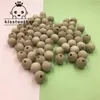 Baby Tanders Toys Beech Woode Chewable 1020mm runda pärlor Egofriendly DIY Craft Jewelry Accessories Teether 230331