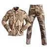 Survêtements pour hommes Outdoor Military Tactical Suit Men's All Terrain Camouflage Suit Multi Color Revers Coat Men Multi Pocket Zipper MC Two-piece Set W0322