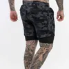 Herenshorts 2022 Zomer Nieuwe camouflage Heren shorts Jogger Double Layer 2 In 1 Fitness Training Quick Dry Heren Sports Pants W0327