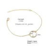 Chaîne Bracelets à double cerceau de style simple pour les femmes bijoux de mode Sier Gol