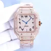 Automatisk klocka Waterproof Square Dial Armband Diamond Automatic 40mm Mechanical Women Watches Sapphire Business rostfritt stål damer Werzk