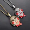 Pendant Necklaces Freewear Hip Hop Chunky Iced Out Bling 6ix9ine Chain Clown 69 Tekashi69 Pendants Saw Billy Necklace Jewelry