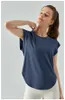 Womens LL Yoga Sleeve courte pour Pad Women Gym T Shirit Crewneck Tops Workout Casual Summer LL875 Ops Ops