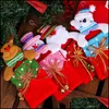 Décorations De Noël Sac De Bonbons Feutre Père Noël Chaussette Cadeau Enfants Noël Non Tissé Cloche Arbre Suspendu Décoration Drop Delivery Home Garden Dhs8A