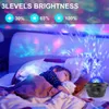 Luci notturne Galaxy Proiettore Led Cielo stellato Musica Bluetooth USB Telecomando Stella Luci notturne Aurora Nebulosa Ocean Wave Fantasia romantica Lampada per bambini P230331