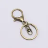 100/Lot 30mm Multi Colors nyckelkedjor Nyckelringar Tillbehör Runt guld Silver Color Lobster Clasp Keychain