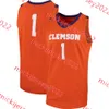 Devin Foster Jack Nauseef Clemson Tigers Basketball Jersey Matt Kelly Daniel Nauseef Josh Beadle Chase Hunter RJ Godfrey Ian Schieffelin Clemson Maillots Personnalisés