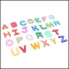 Ímãs de geladeira crianças bebês alfabeto de madeira desenho animado de aprendizado educacional estudar brinquedo uni entrega de gotas home jardim home jardim dhlxc