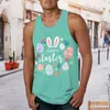 Men's Tank Tops Mens Summer Easter Fashion Casual 3D Digital Printed Vest Tall Shirt