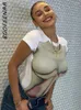 Vrouwen T-shirt Dames T-shirts 3D Body Print Grafische Tees Y2k Streetwear Sexy Korte Mouw Tops Mode Slim Fit