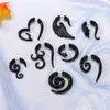 Boucles d'oreilles à tige 8 paires 16G gracieuse spirale Tribal faux jauges acrylique oreille cônes bouchons corne ensemble bijoux unisexe