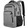 Backpack Simple Fashion Men's Business Travel USB Charging Port Water Resistant College School Computer Bag