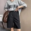 Shorts femminile Lucyever Office coreano in mano Shorts for Women Fashion Double-Buttons High High High Long Long Long Long Long Woman Summer Cash Short 230428