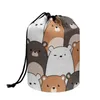 Torby kosmetyczne Forudesign Cute Cartoon Bear Printing wielokrotnego użytku Akcesoria podróżne Wodoodporne toaletowe toaletowa torba na Panie Organizator maquillaje