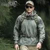 Jacht Jackets Men Tactical Softshell Hooded Jacked Jacket Outdoor Climbing Camping Ademende waterdichte kleding Wear-resistente windjack