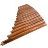 Pan Flute 15 Pipes Natural Bamboo Wind Instrument G Key Panpipe Chinese Traditional Woodwind Instrument with Cleaning Bar Bag