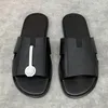 Lyxdesigner mode män sandaler tofflor flip flops casual strandskor läder material hög kvalitetssäkring med låda