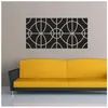 Pegatinas de pared geometría elíptica 3D sala de estar TV telón de fondo DIY arte decoración entrada del hogar espejo acrílico
