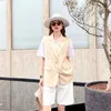 Women's Vests Designer Summer fashion vest women solid color sleeveless suit designer vests embroidered letters cardigan coat luxury diamond jacket NGGF