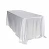 Tovaglia 228x335 cm Tovaglia di raso nero da sposa Rettangolo bianco per feste El Banchetto Decorazione eventi