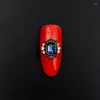 Tırnak Sanat Dekorasyonları 10 PCS Blue Rhinestones Alaşım 3d Tırnaklar Charm Stud Gliter Kristal Elmaslar Strass Mücevher Accessoires 2023